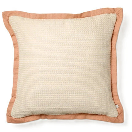 Hearth & Hand Indoor Outdoor Square Accent Pillow 18in Blush Trim