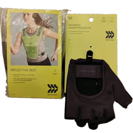 All In Motion Women's Reflective Running Vest One Size Neon Green