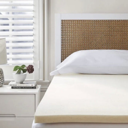 Threshold 100% Memory Foam Twin 1.5in Cool Touch Mattress Topper Cream