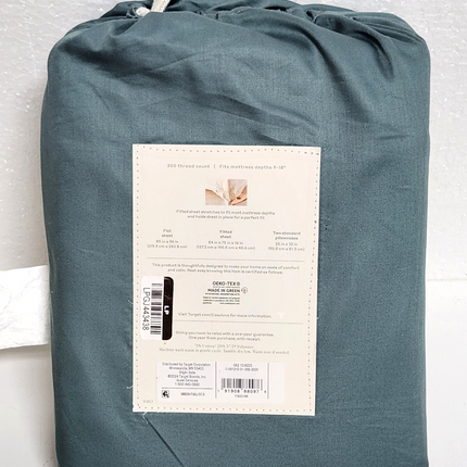 Casaluna Full Size 300 TC Temperature Balancing Sheet Set Teal