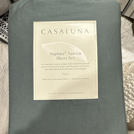 Casaluna 500 Thread Count Washed Supima Sateen Full Sheet Set