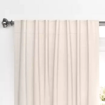 Threshold Blackout Velvet Window Curtain Panel 50x84in Cream