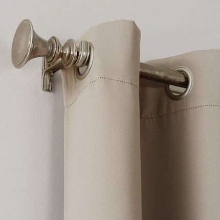 Sun Zero Easton Energy Saving Blackout Grommet Curtain Panel 40" x 120" Stone