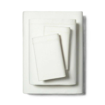 Hearth & Hand Queen Linen Blend Hem Stitch 4-Piece Sheet Set Sour Cream