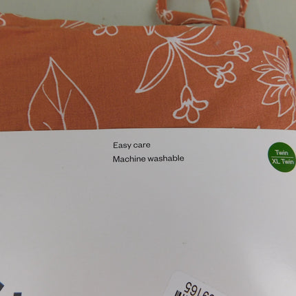 Room Essentials Easy Care Cotton Blend Sateen Sheet Set Twin Rust Floral