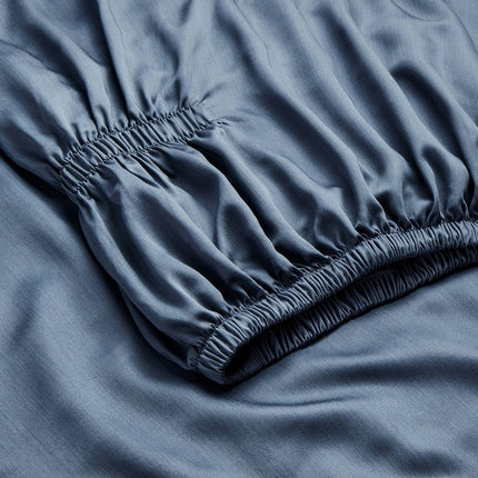 Casaluna 400 Thread Count Rayon from Bamboo Sheet Set King Dark Mineral Blue