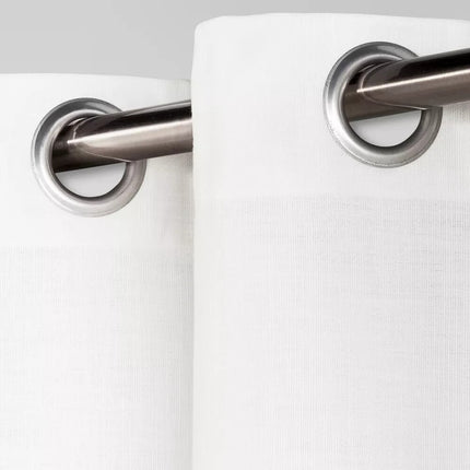 Threshold Light Filtering Solid Curtain Panel 1-Pack 54x95in Natural White