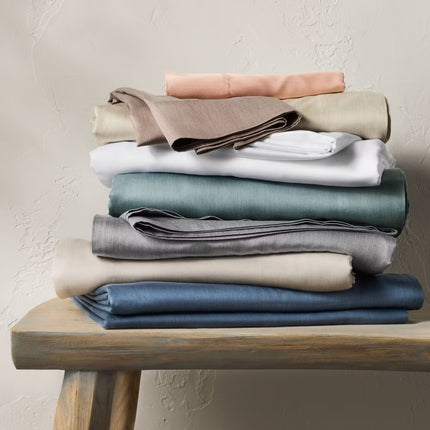 Casaluna 400 Thread Count Rayon from Bamboo Sheet Set King Dark Mineral Blue