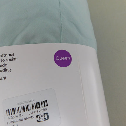 Room Essentials Solid Soft Brushed Microfiber Sheet Set Queen Mint
