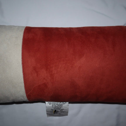 Threshold Oversized Colorblock Pieced Suede Lumbar Throw Pillow 12 X 24in