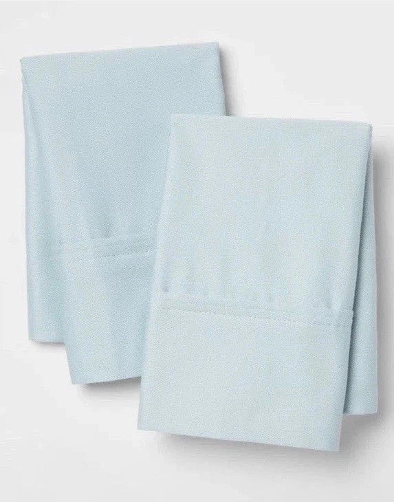 Threshold Performance 4-Piece King Pillowcases 20x40 Blue 400 Thread Count Sateen