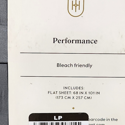 Threshold 400 TC Performance Flat Sheet Twin/Twin XL Radiant Grey