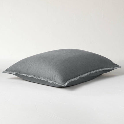 Casaluna Heavyweight Linen Blend Comforter & Sham Set Full/Queen Dark Gray