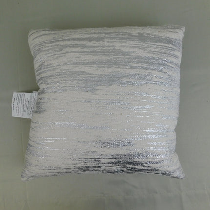 Threshold Metallic Stripe Throw Pillows 18In Cream Silver Set of 2