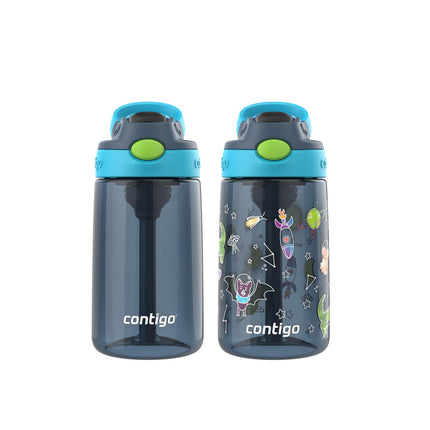 Contigo Kids Autospout Straw Water Bottle 14oz Pack of 2 Blueberry