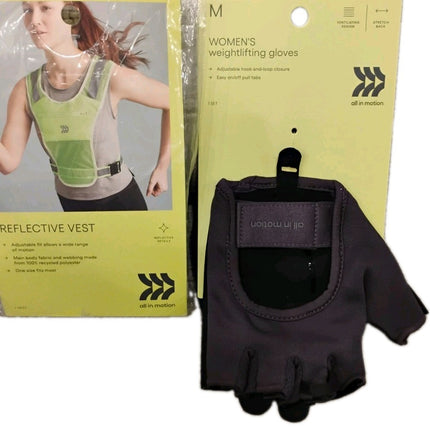 All In Motion Women's Reflective Running Vest One Size Neon Green