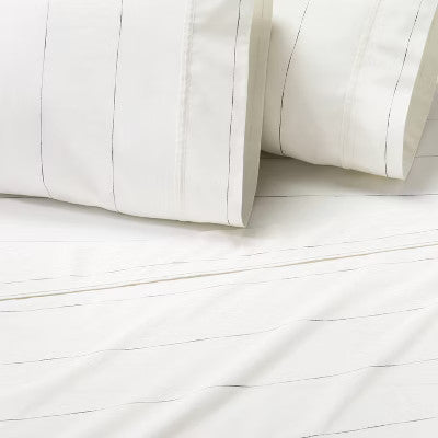 Hearth & Hand Queen 4pc Percale Sheets Sour Cream Gray