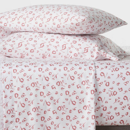 Room Essentials Queen Microfiber Sheet Set Pink Tulip Flowers