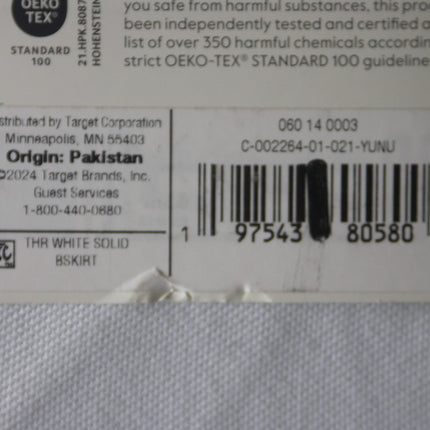 Threshold Box Spring Cover Queen 60x80x12 Deep White OEKO-TEX New