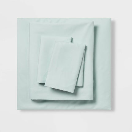 Room Essentials Solid Soft Brushed Microfiber Sheet Set Queen Mint