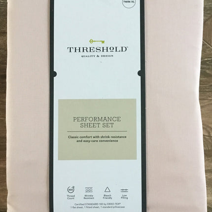 Threshold Twin XL Performance Cotton Sheet Set Tan