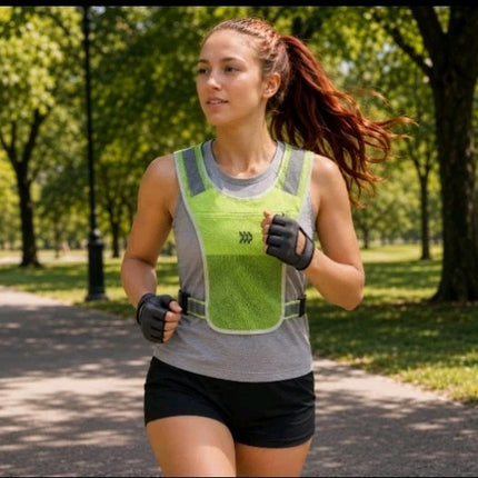 All In Motion Women's Reflective Running Vest One Size Neon Green