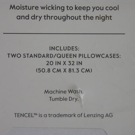 Threshold Cool Tencel Lyocell Pillowcases Standard/Queen White