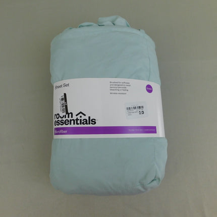 Room Essentials Solid Soft Brushed Microfiber Sheet Set Queen Mint