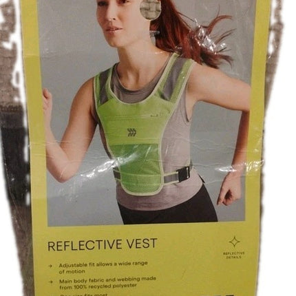 All In Motion Women's Reflective Running Vest One Size Neon Green