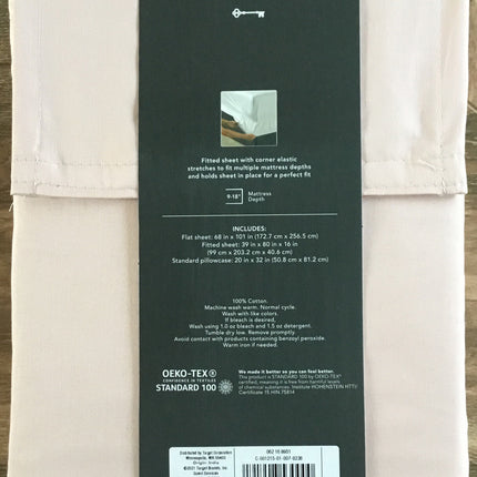 Threshold Twin XL Performance Cotton Sheet Set Tan