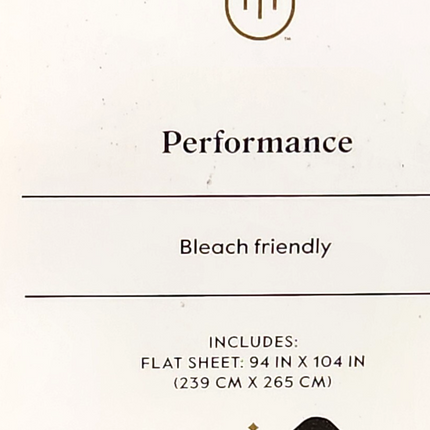 Threshold Queen Size 400 Thread Count Performance Flat Sheet - Classic Gray
