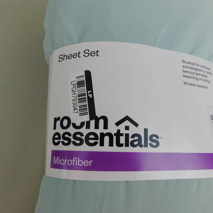Room Essentials Solid Soft Brushed Microfiber Sheet Set Queen Mint