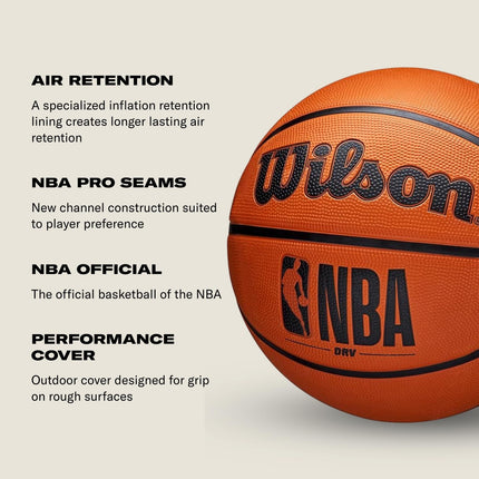 Wilson NBA DRV Series Mini Basketball 22" Brown