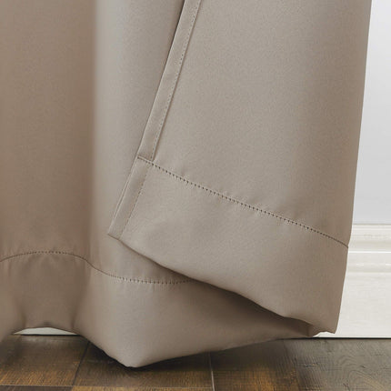 Sun Zero Easton Energy Saving Blackout Grommet Curtain Panel 40" x 120" Stone