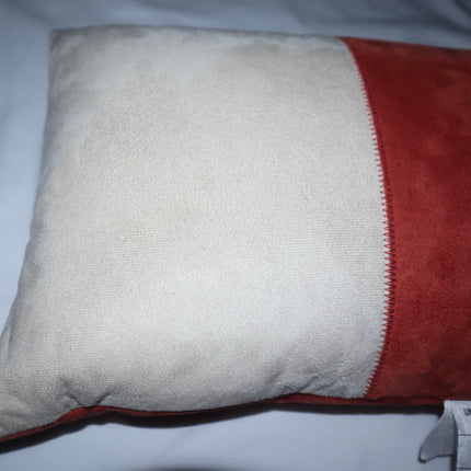 Threshold Oversized Colorblock Pieced Suede Lumbar Throw Pillow 12 X 24in