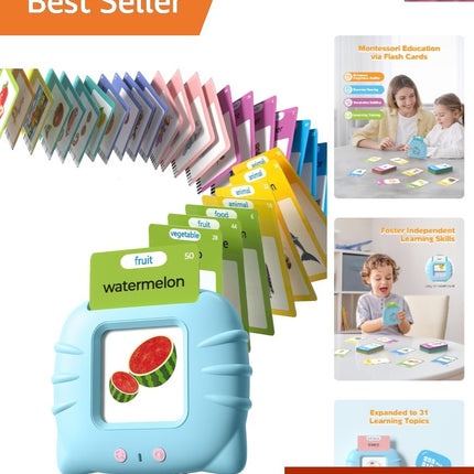 Talking Flash Cards 510 Words Pocket Speech Therapy Toy for Toddlers 1-4