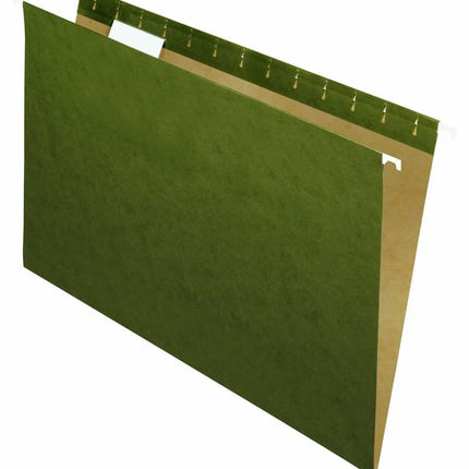 Island Hanging File Folder 1/5 Cut, Legal Size, Standard Green, 25 Count