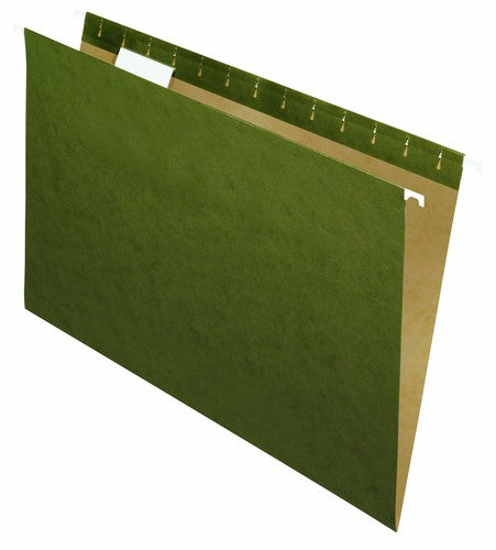 Island Hanging File Folder 1/5 Cut, Legal Size, Standard Green, 25 Count