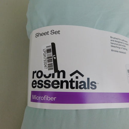 Room Essentials Solid Soft Brushed Microfiber Sheet Set Queen Mint