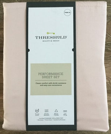 Threshold Twin XL Performance Cotton Sheet Set Tan