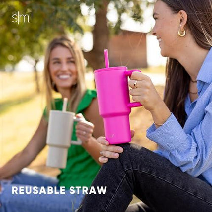 Simple Modern Plastic Reusable Straws 12-Pack BPA Free Beige