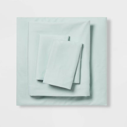Room Essentials Solid Soft Brushed Microfiber Sheet Set Queen Mint