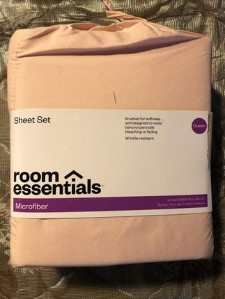 Room Essentials Microfiber Sheet Set Full Cream 4 Piece