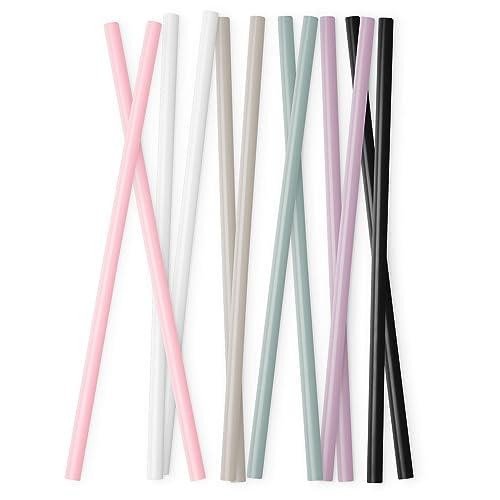 Simple Modern Plastic Reusable Straws 12-Pack BPA Free Beige