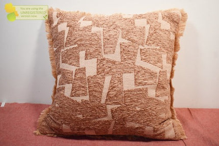 Threshold Geometric Patterned Cut Velvet Square Throw Pillow 18x18in