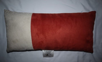 Threshold Oversized Colorblock Pieced Suede Lumbar Throw Pillow 12 X 24in