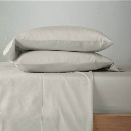 Casaluna 500 Thread Count Washed Supima Sateen Solid Sheet Set Full Natural