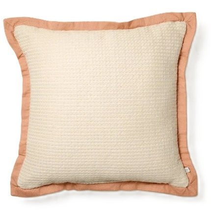 Hearth & Hand Indoor Outdoor Square Accent Pillow 18in Blush Trim