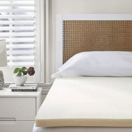Threshold 100% Memory Foam Twin 1.5in Cool Touch Mattress Topper Cream