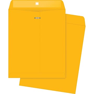 Quality Park 10 x 12 Clasp Envelopes with Clasp Closure and Gummed Seal, Great for Filing, Storing or Mailing Documents, 28 lb Brown Kraft, 100 per Box (QUA37895)